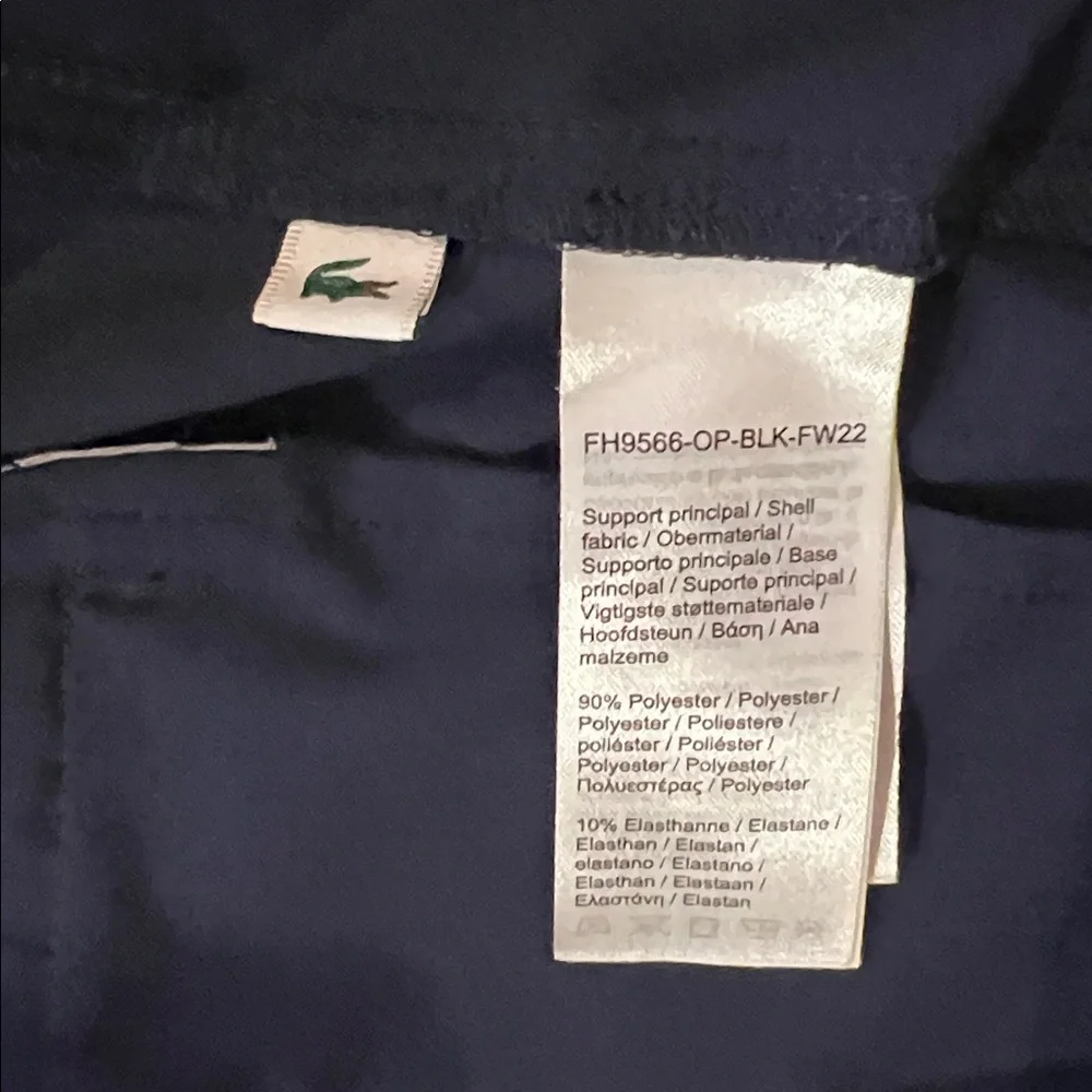 Men's Lacoste Sport Navy Performance Shorts Regular Fit,‎ Sz US 33